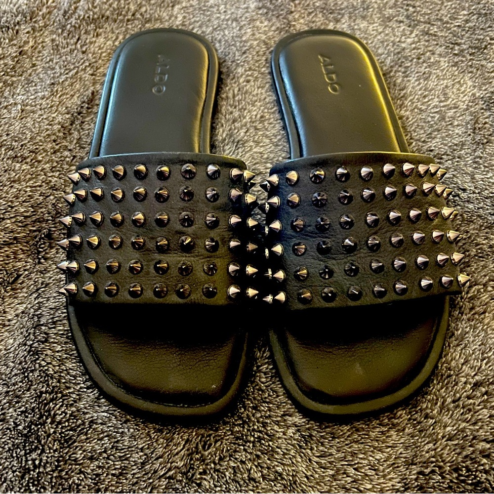 Black Studded Aldo Sandals